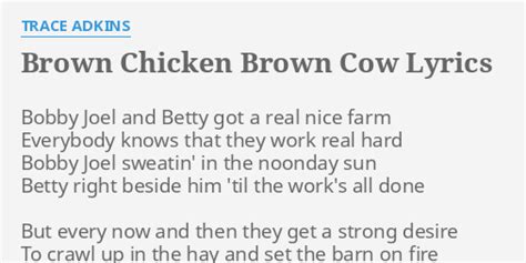 lyrics brown chicken brown cow